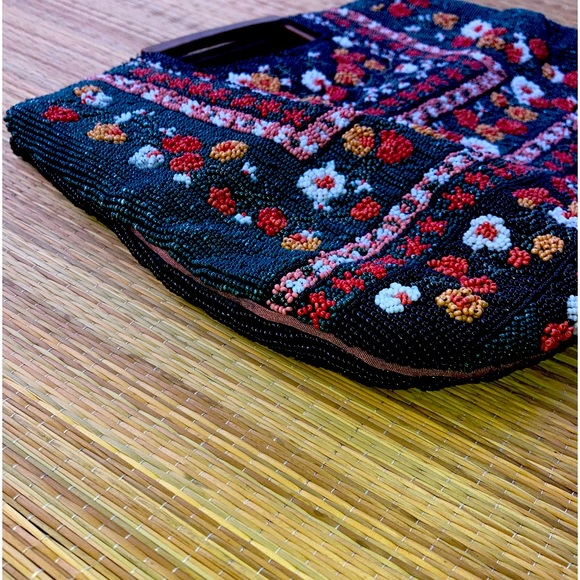 Anthropologie Fully Beaded Clutch Satchel bag - Picture 4 of 10